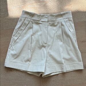 Piazza Sempione High Waist Beige Shorts